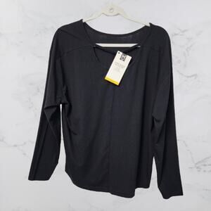 Member's Mark Black Long Sleeve Active Tee Medium NWT